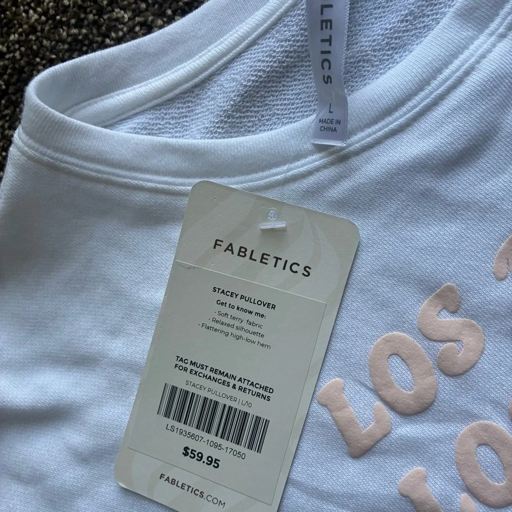 NWT Fabletics Stacey Pullover, Size L - Picture 3 of 5